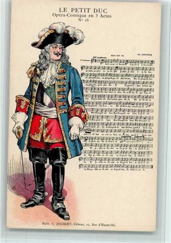 Le Petit Duc - Opern Comique Nr. 16 - Verlag Joubert ca 1900 AK