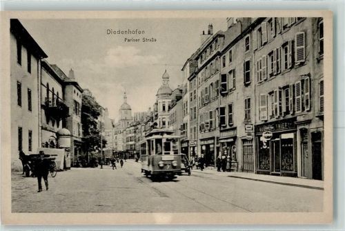 Thionville Pariser Straße Straßenbahn AK