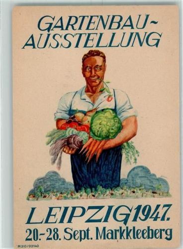 Markkleeberg 1947 Gartenbau-Ausstellung Leipzig Gemüse