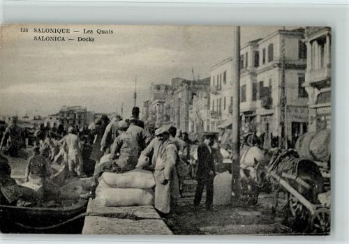 Thessaloniki 1919 Hafen, Docks , Hafenarbeiter AK