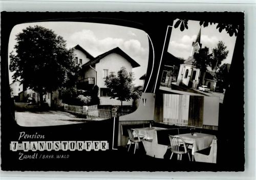Zandt 1963 Pension Landstorfer mit Innenansicht, , Kirche, gute Erhaltung AK