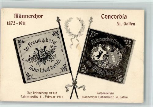 St. Gallen Männerchor Concordia St. Gallen - Fahnenweihe 1911
