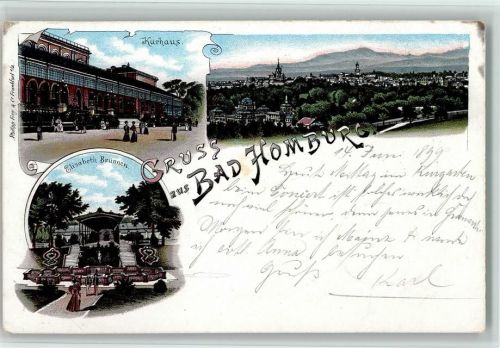Bad Homburg 1899 Kurhaus Elisabeth-Brunnen