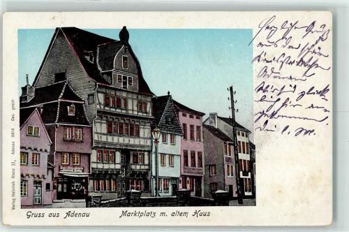 Adenau 1902 Marktplatz Fachwerkhaus