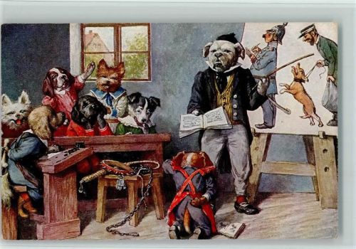 vermenschlichte Hundeschule AK