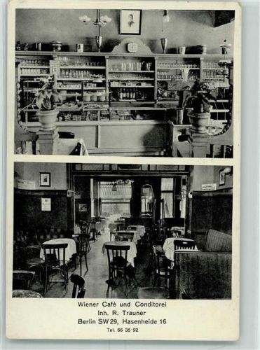 Kreuzberg Wiener Cafe und Konditorei Inh. R. Trauner Hasenheide 16