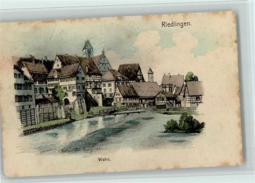 Riedlingen Partie am Wehr - Stockflecken