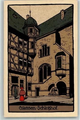 35390 W6300 Gießen , Lahn Künstlersteindruck Schlosshof