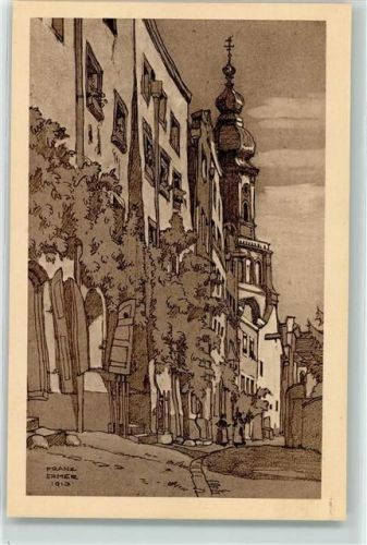 Burghausen Messerzeile sign. Franz Ermer 1913