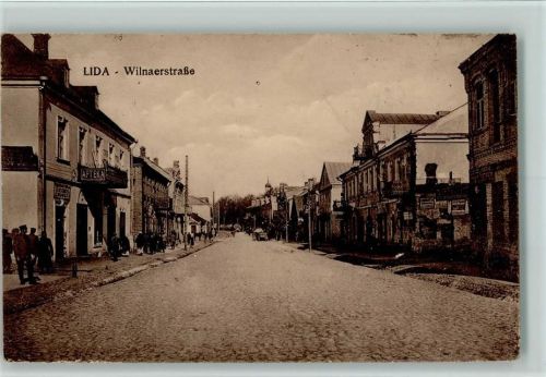 Lida 1917 Wilnaerstraße AK Weißrussland