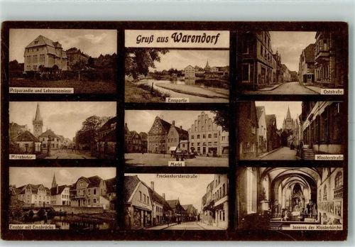 Warendorf Präparandie Lehrerseminar Emspartie Oststraße Münstertor Markt Klosterstraße Emsttor Emsbrücke Freckenhorsterstraße Klosterkirche