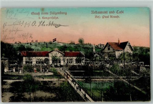 99947 O5820 Bad Langensalza 1910 - Restaurant Cafe Bes. Paul Krause Sülzenberg