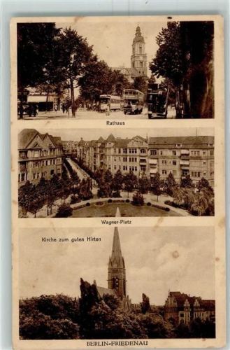 Friedenau Rathaus Bus Wagner-Platz Kirche zum guten Hirten