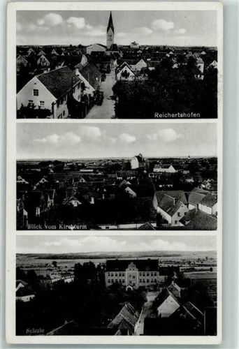 Reichertshofen Blick vom Kirchturm Schule