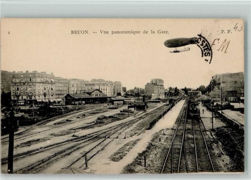 Becon-les-Granits Vue panoramique de la Gare Zeppelin Bahnhof
