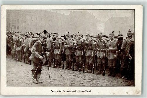 1915 WK I Ausmarsch der Soldaten AK