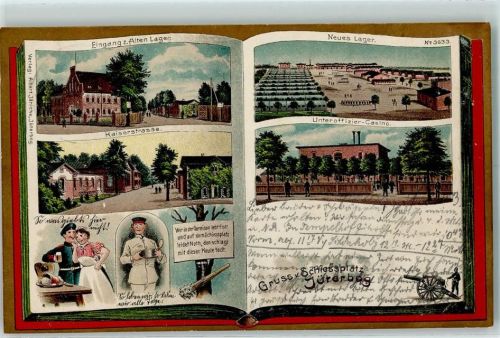 Jüterbog 1903 Schiessplatz Eingang zum Alten Lager Kaiserstraße Neues Lager Unteroffizier-Casino Buch