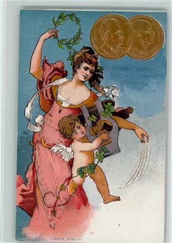 1900 Münzen aus der Schweiz, Helvetia mit einer Leier AK