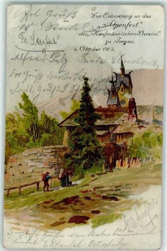 Torgau 1903 Alpenfest Oktober 1903 Kaufmännischer Verein