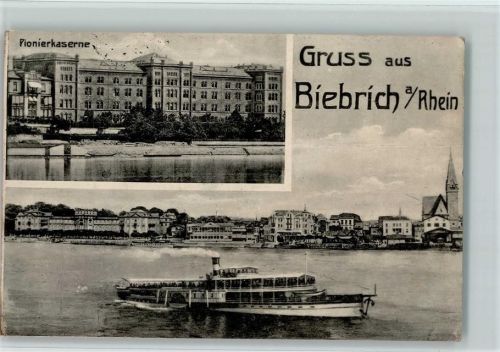 Biebrich Pionierkaserne Panorama Dampfer 2-Bildaufnahme