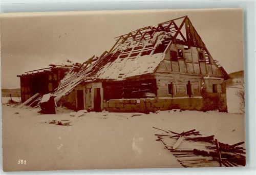 Bayreuth Baustelle Abgedecktes Dach Winter Ort handschriftlich