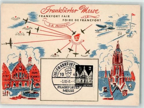 Frankfurt 1948 Frankfurter Messe Sonderkarte + SST