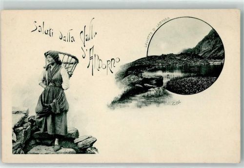 13811 Andorno Micca - Frau mit Korb Laghetto di Lamassa