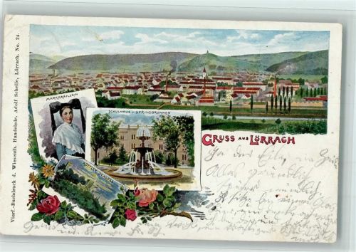 Lörrach Gruss aus - Verlag Adolf Schelle Nr. 24 AK