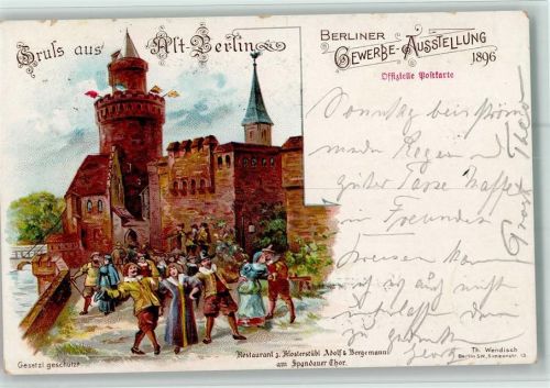 Berlin Mitte Festpostkarte Anlaßkarte Mittelalter Verlag Wendisch