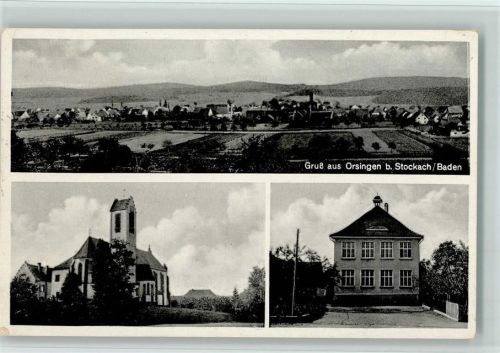 Orsingen Gesamtansicht Kirche Ortsansicht 3-Bildaufnahme