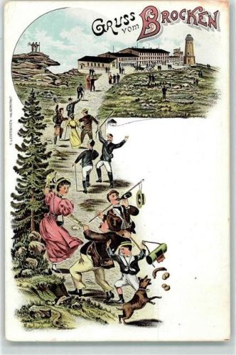 Brocken Gruss Aussichtsturm Hund Frau Mann