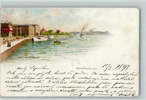 Stockholm 1898 Gruss aus - sign Anna Palm - Museum