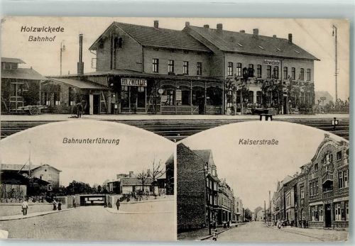 Holzwickede 1916 Bahnhof Bahnunterführung Kaiserstraße
