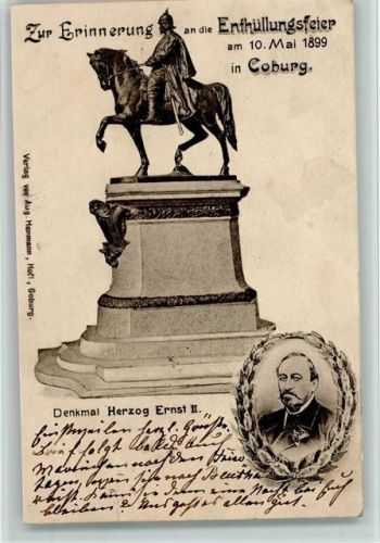 Coburg Erinnerung an die enthüllungsfeier 1899 - Denkmal Herzog Ernst II , Ereignis, gute Erhaltung AK