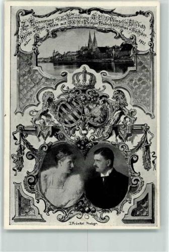 Regensburg Vermählung von Prizessin Elisabeth Helene von Thurn und Taxis mit Prinzen Friedrich Christian von Sachsen Adel