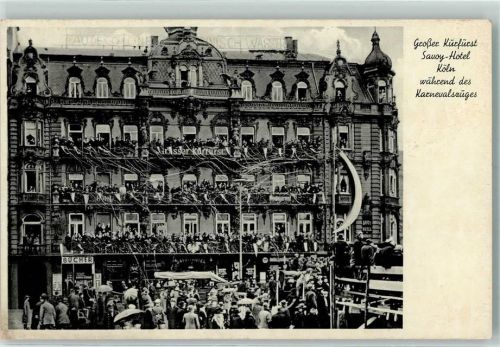 W5021 Köln Altstadt-Nord 103 Großer Kurfürst Savoy-Hotel während des Karnevalszuges Karneval