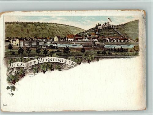 Klingenberg 1898 Gruss aus - Litho AK