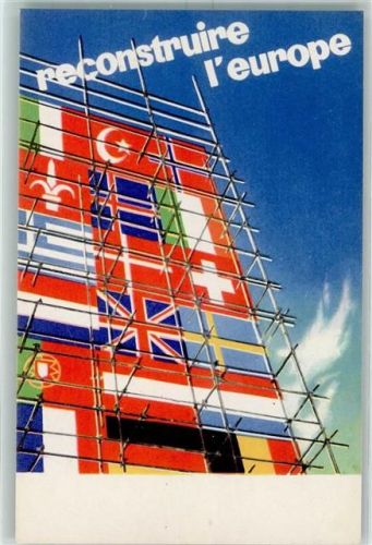 Europe-wide Marshall Plan Poster Contest of 1950 Plakatwettbewerb Idee Zusammenhalt Westeuropas auf Ansichtskarte