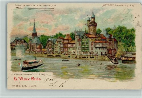 Paris 1900 Exposition Universelle 1900 La Vieux Paris Ausstellung AK