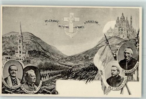 Lourdes Pelerinage National Hommes Kirche Schloss Kreuz Religion