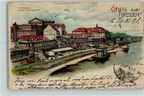 Dresden 1898 Gruss aus Verlag Edgar Schmidt