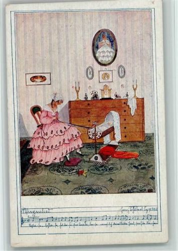 1925 Schulverein Karte - Baby in der Wiege AK