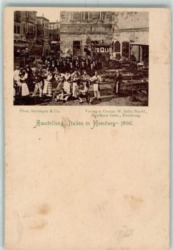 Hamburg 1895 Italien in Hamburg Foto Strumper & Co AK