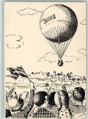 Landungsort Mollis Ballon Zirkus Knie 1958