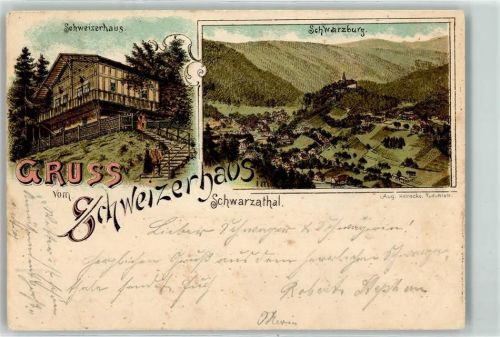 Schwarzburg 1899 Schweizerhaus Schwarzathal