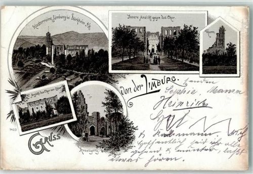 Bad Dürkheim 1900 Klosterruine Limburg Turm Chor Kreuzgang