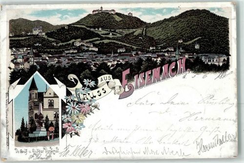 Eisenach 1898 Dr. Graf u. Richter Denkmal