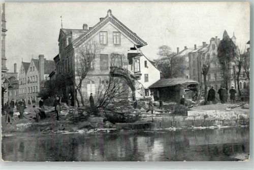 Nürnberg 1909 Eingestürztes Haus nach d. Hochwasser Katastrophe