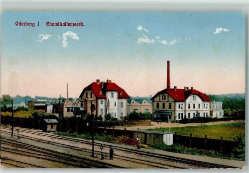 Bohumin Chemikalienwerk Bahngleise Zensurstempel