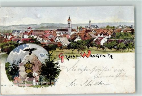 Wangen 1902 sign Schreiber Künstlerkarte